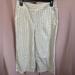 APT 9 Wide Leg Crop Mid Rise Linen Pants